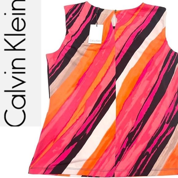 New Calvin Klein Multi-Media Career Dress Tank Top Medium - Picture 4 of 11
